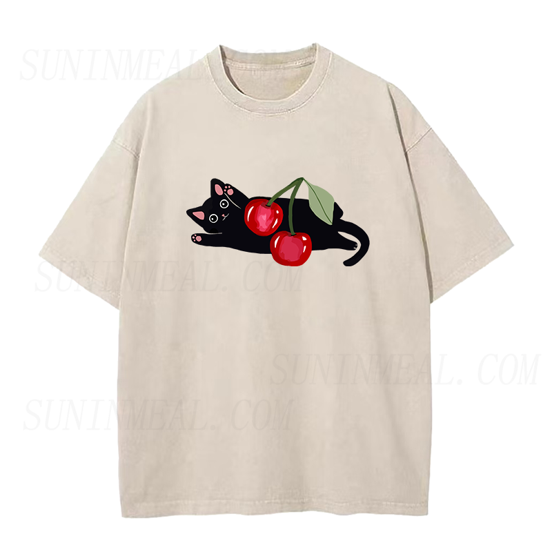 チェリーキャット ユニセックスTシャツ