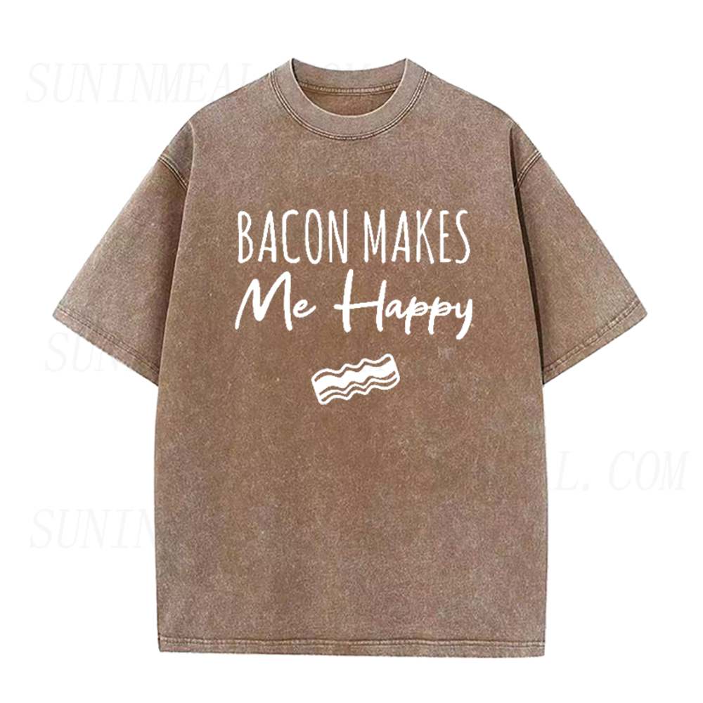 Bacon Makes Me Happy Unisex Tee