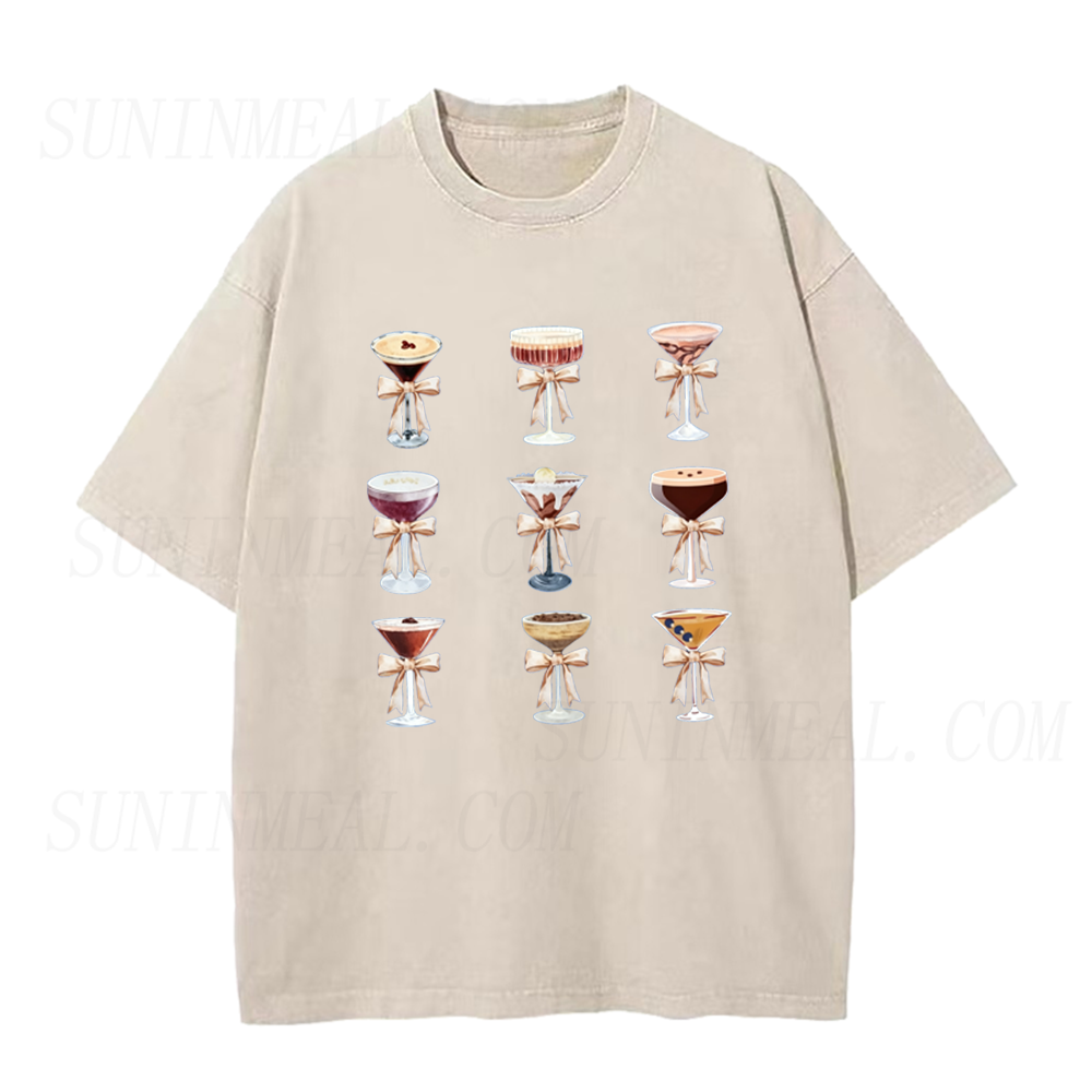 Retro Espresso Martini Cocktail Collection Unisex Tee