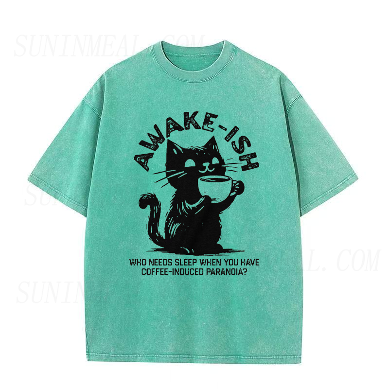 Awake-ish Coffee Cat Tee