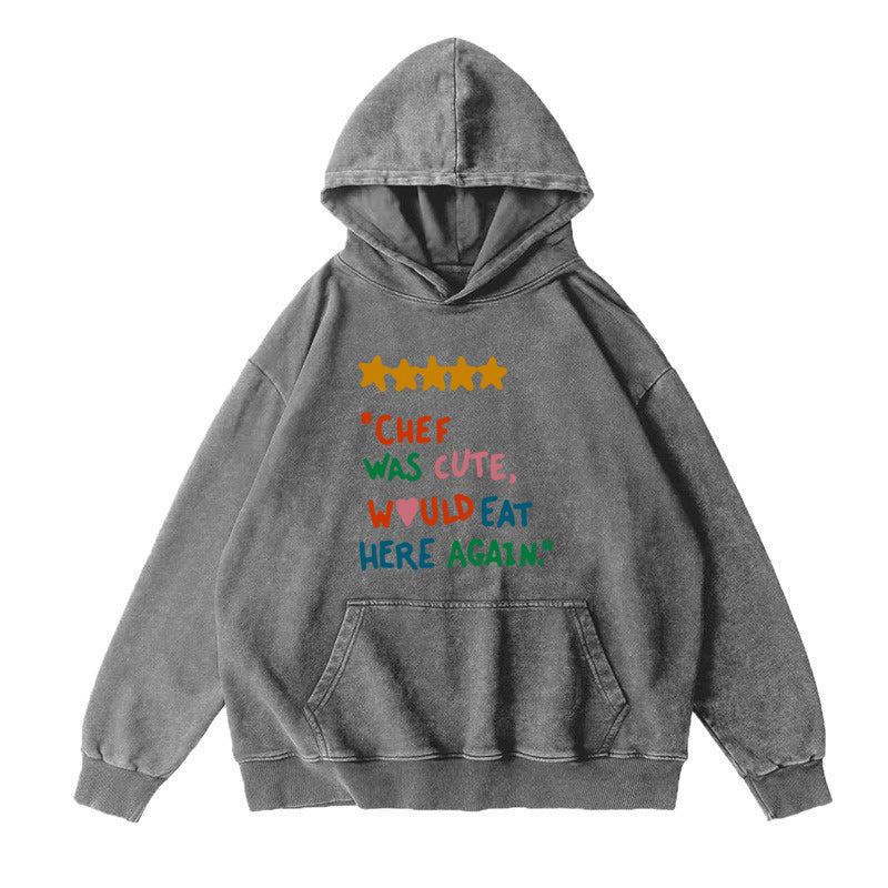 chef was cute would eat here Unisex Hoodie