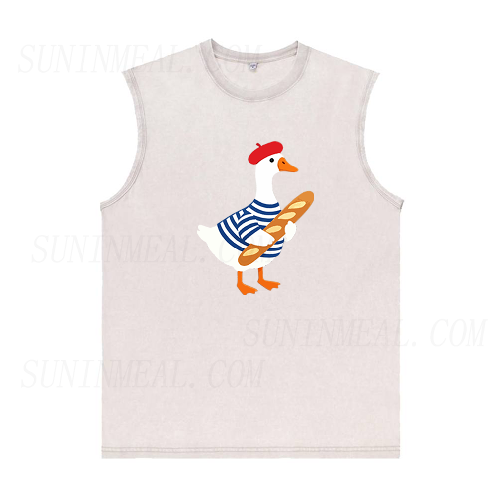 Baguette French Goose Unisex Tank Top