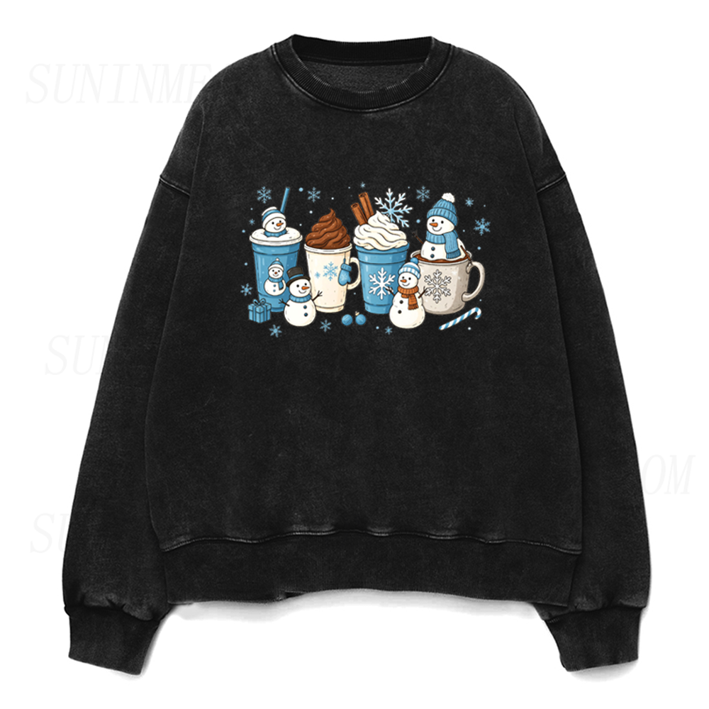 Snowman Coffee Unisex Crewneck Sweatshirt