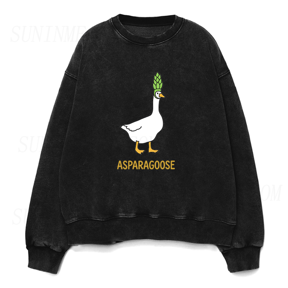Funny Asparagus Asparagoose Goose Unisex Crewneck Sweatshirt