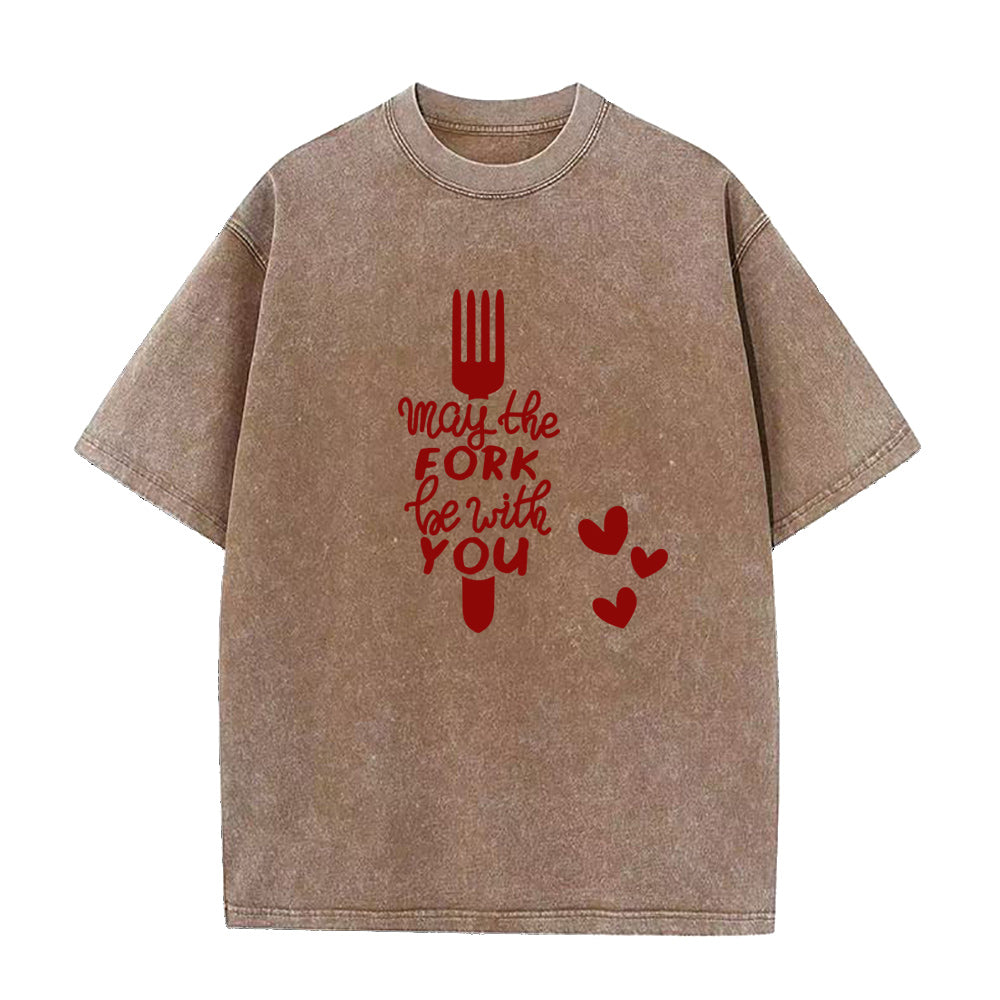フォークがあなたと共にありますように ユニセックスTシャツ