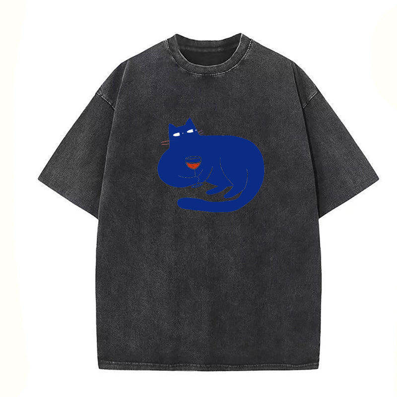 cat wine Unisex Tee