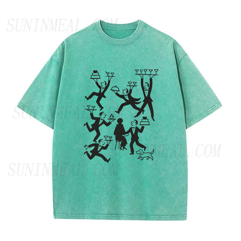 Tiny People Servers in a Restaurant Unisex Tee