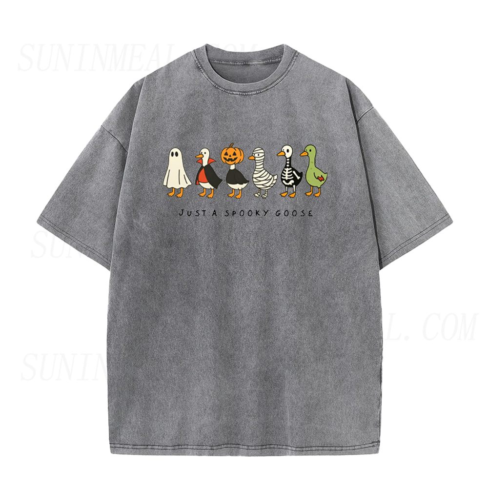 Just A Spooky Goose Halloween Unisex Tee