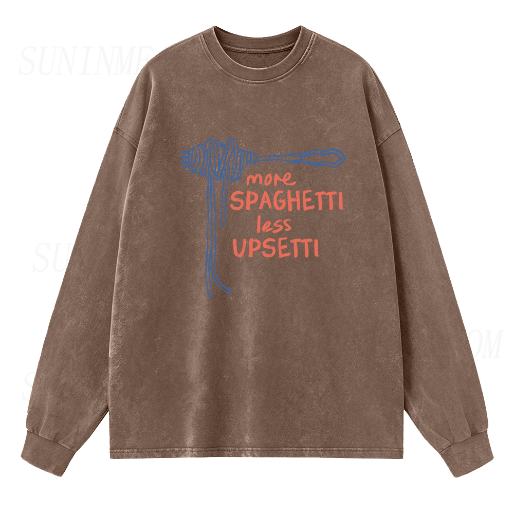 More Spaghetti Less Upsetti Long Sleeve Unisex Tee