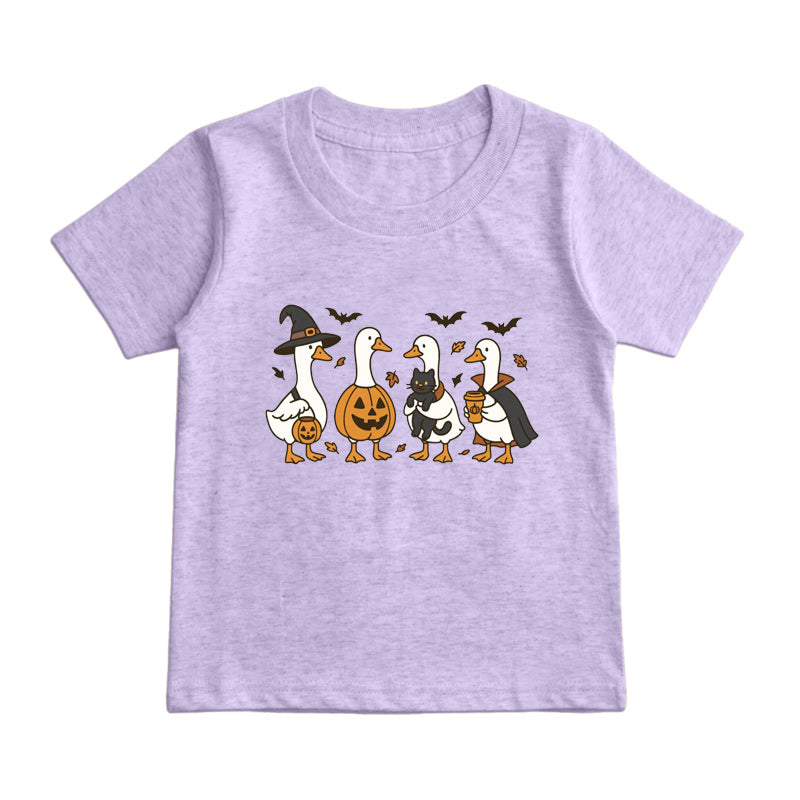 Halloween Ghost Silly Goose Kids T-Shirt