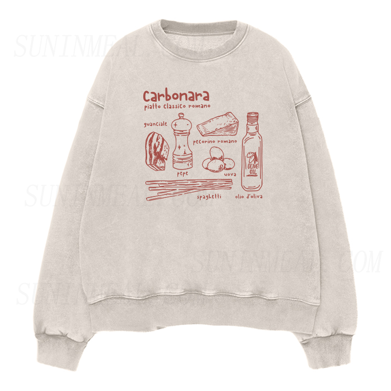 Carbonara Roma Pasta Unisex Crewneck Sweatshirt
