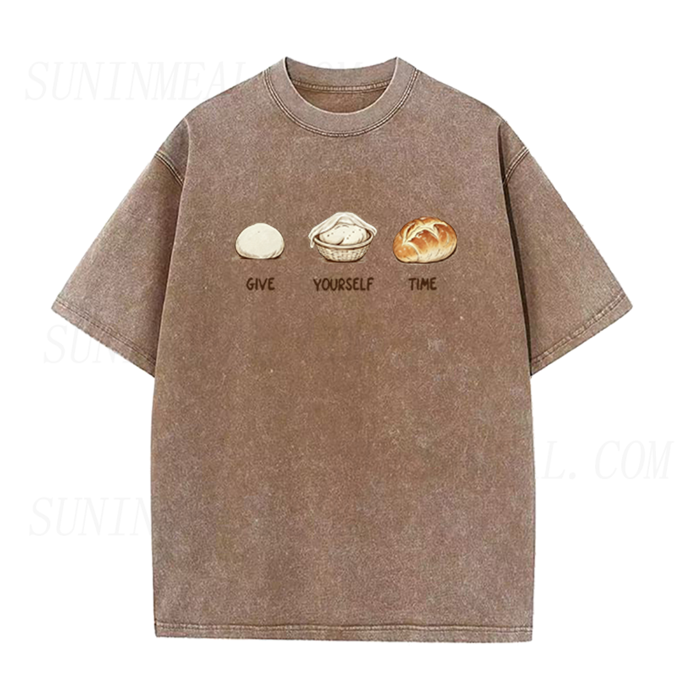 Give Yourself Time Bread Rising Graphic Unisex Tee