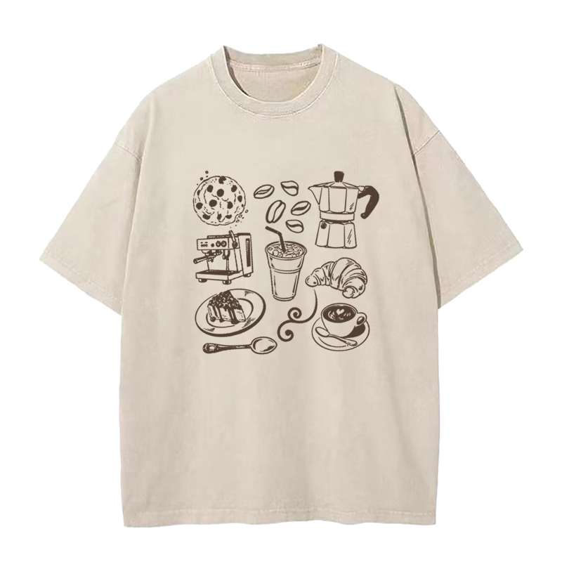 French Pastry and Coffee Unisex Tee
