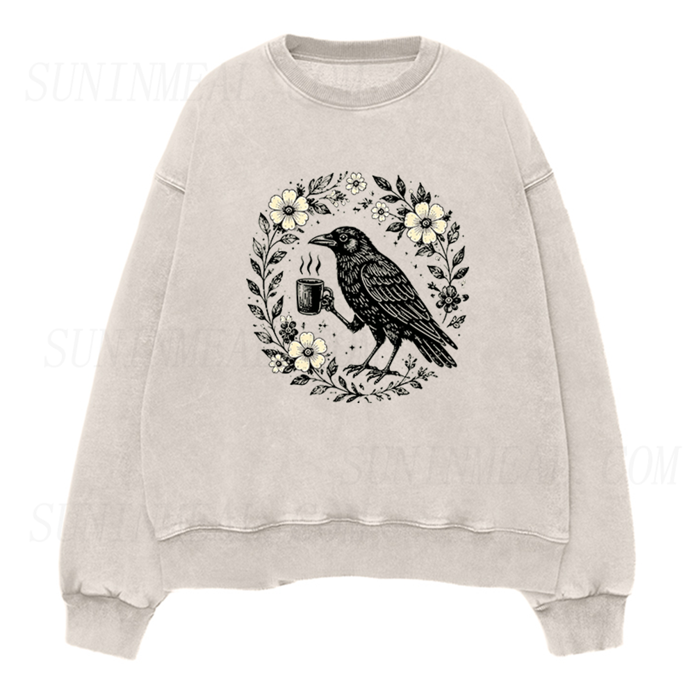 Raven Botanical Unisex Crewneck Sweatshirt