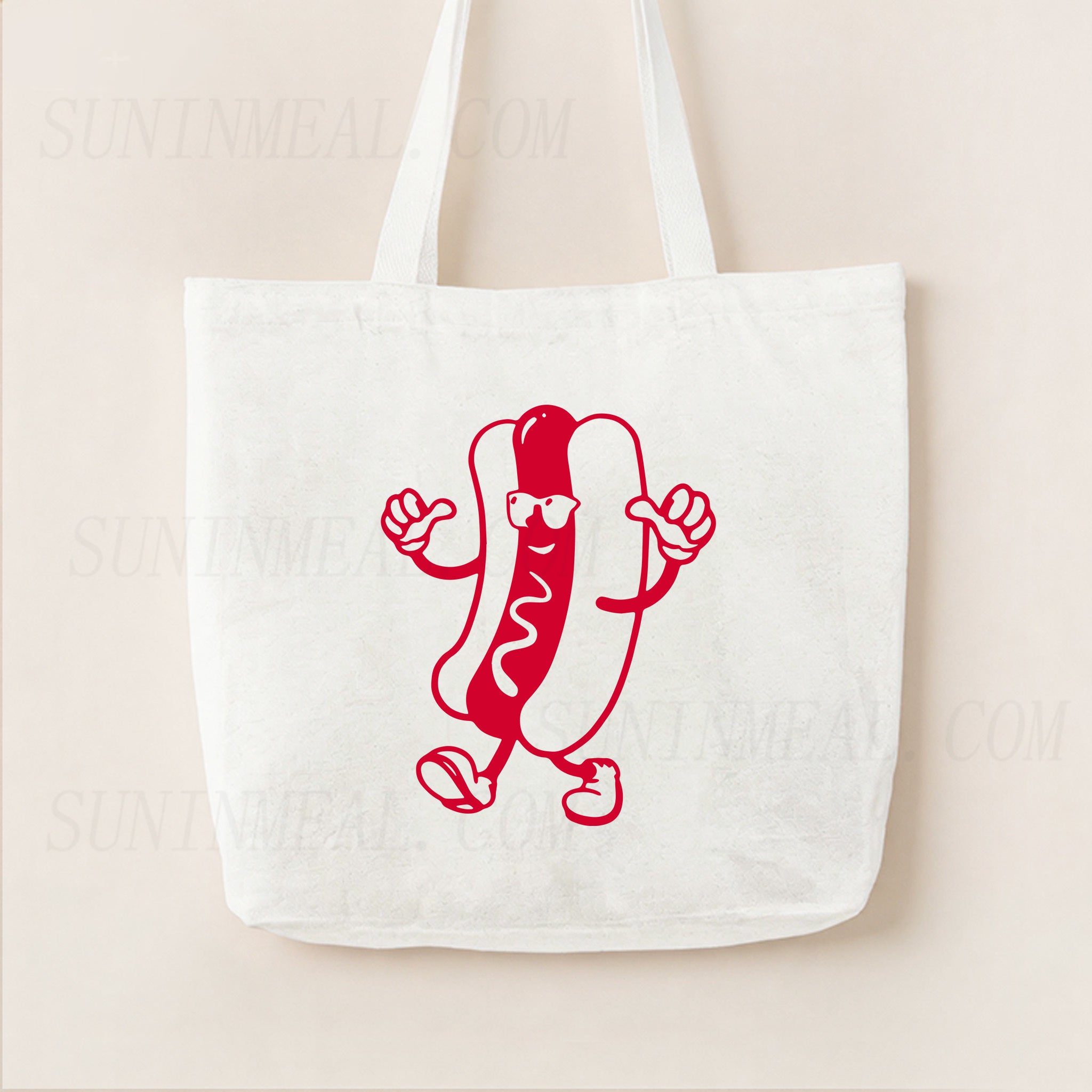 Hot Dog Canvas Tote Bag