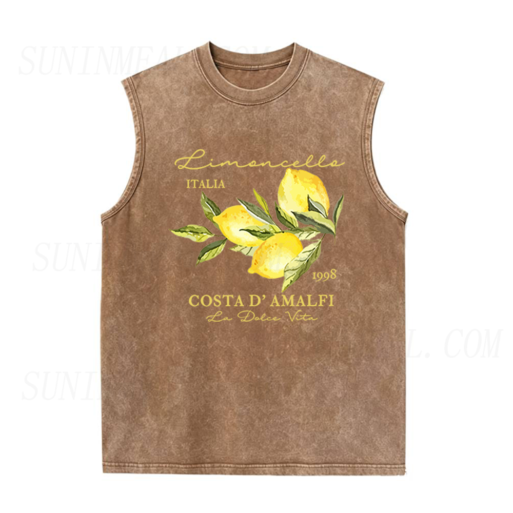 Retro Limoncello La Dolce Vita Unisex Tank Top