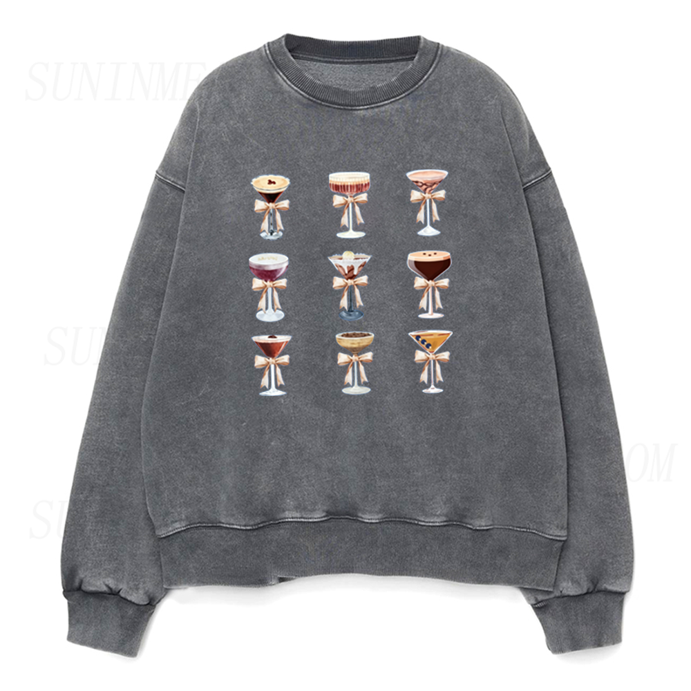Retro Espresso Martini Cocktail Collection Unisex Crewneck Sweatshirt