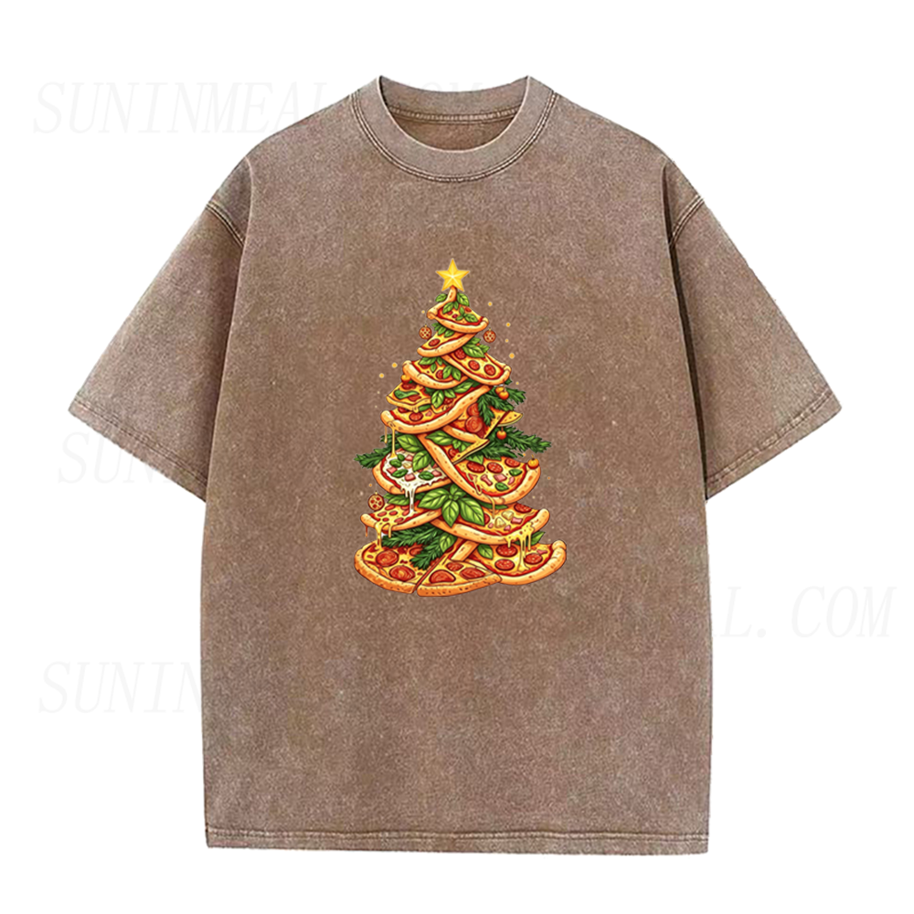 Pizza Christmas Tree Unisex Tee