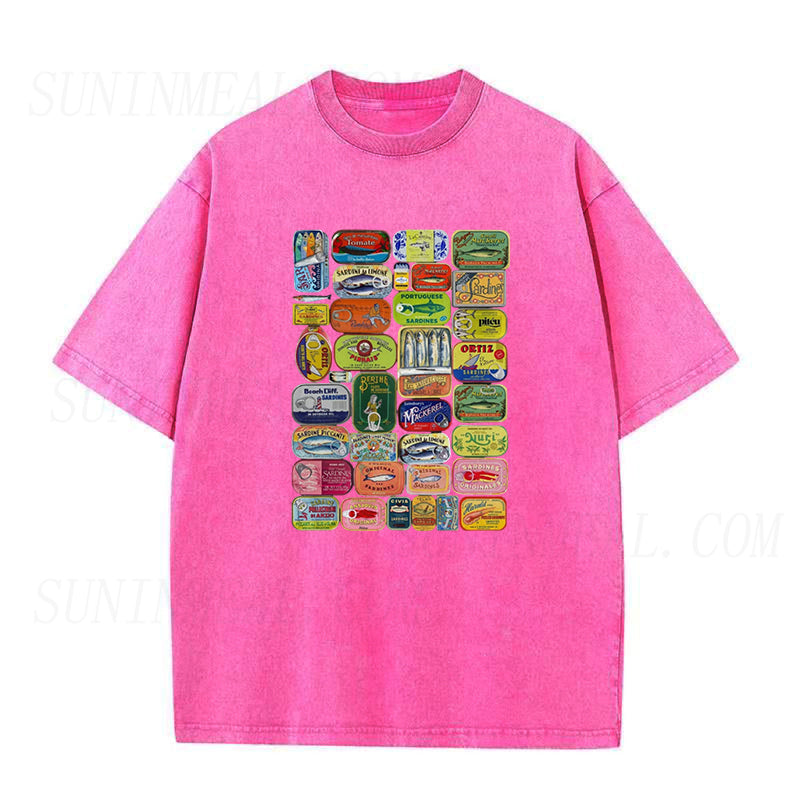 Vintage Sardine Tin Can Label Unisex Tee