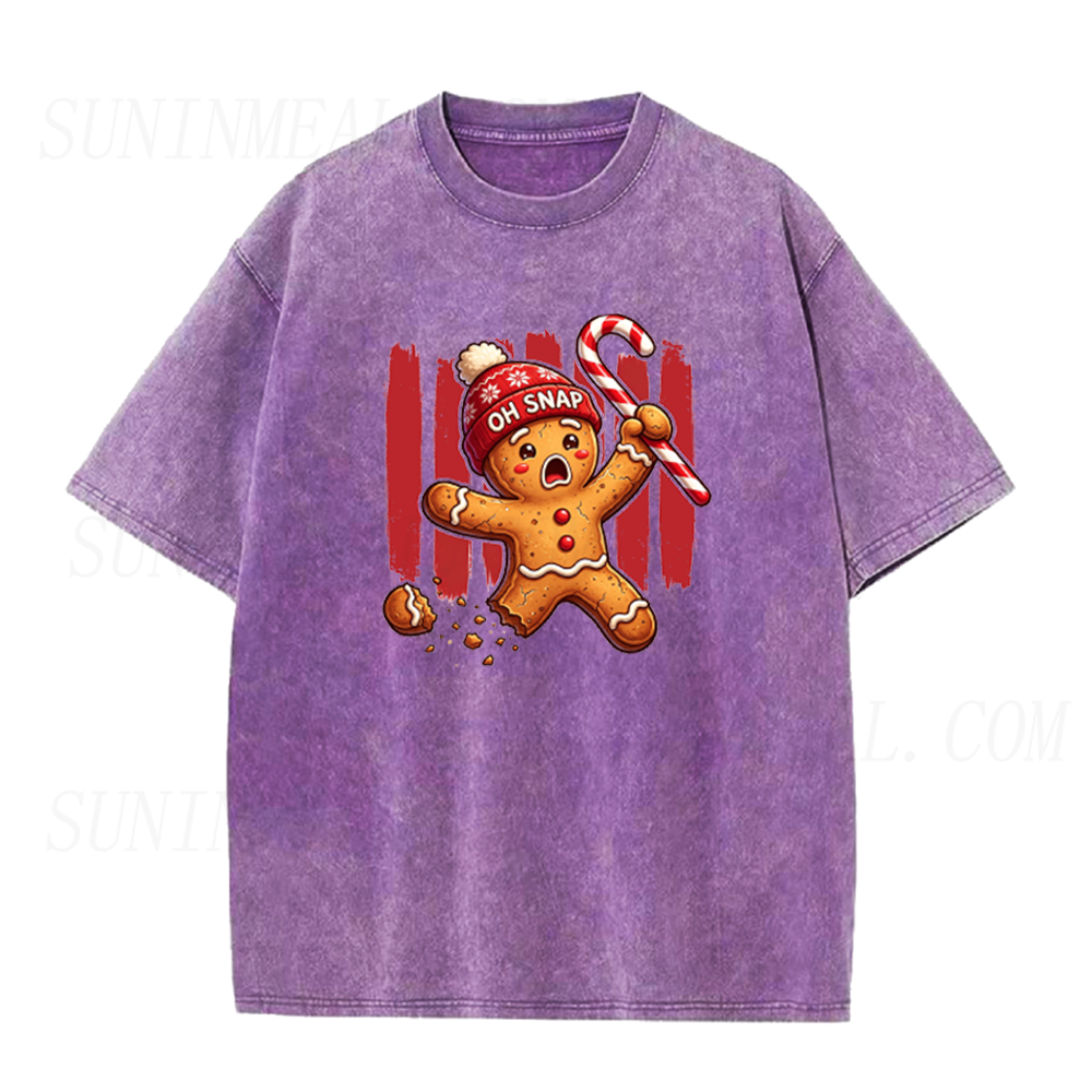Striped Oh Snap Gingerbread Unisex Tee