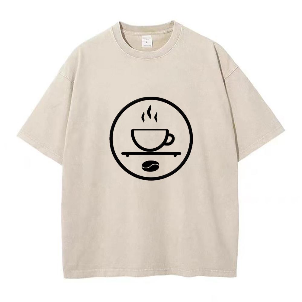 ミニマリストコーヒーユニセックスTシャツ