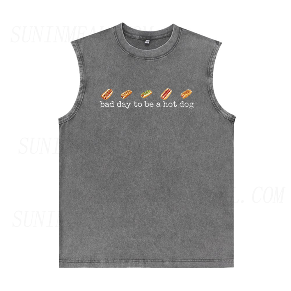 Bad Day To Be A Hotdog Unisex Tank Top