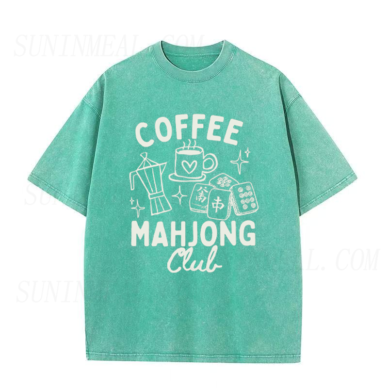Mahjong and Coffee Unisex Tee