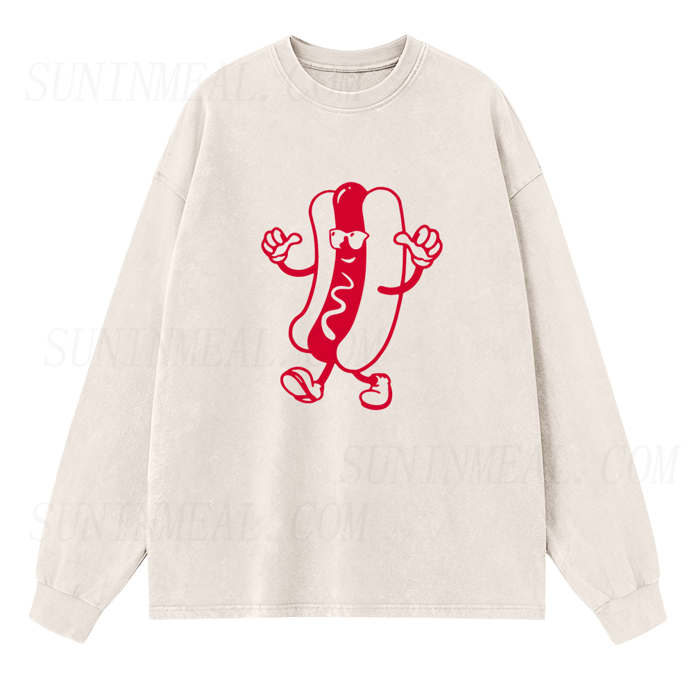 Hot Dog Long Sleeve Unisex Tee