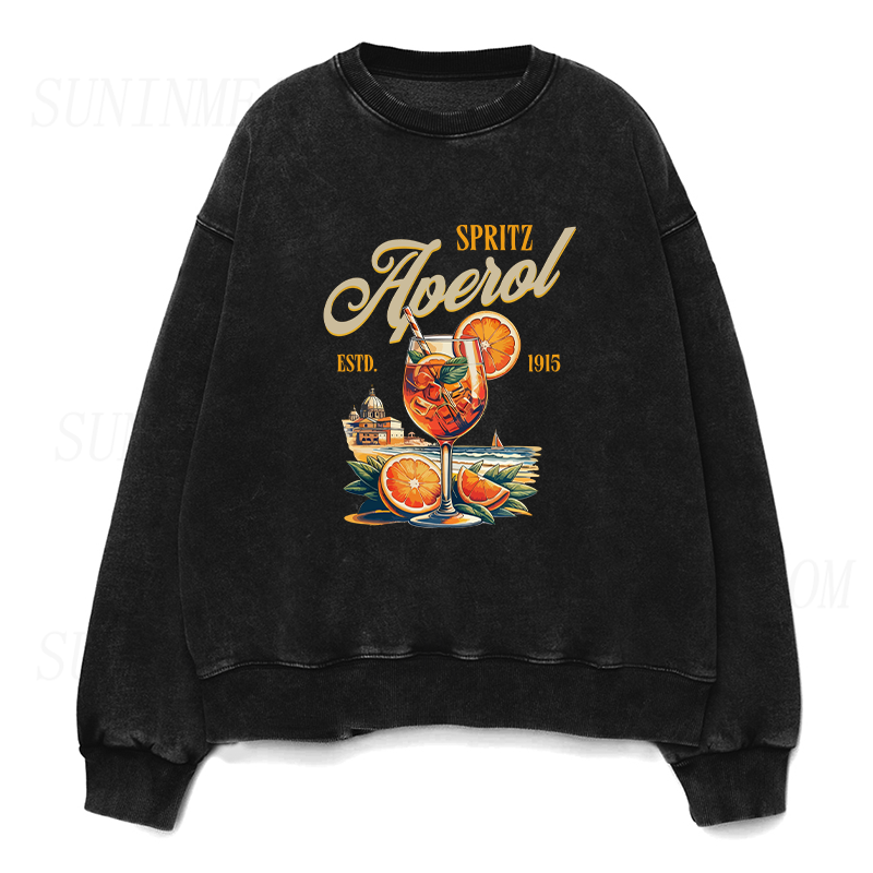 Aperol Cocktail Italian Spritz Unisex Crewneck Sweatshirt