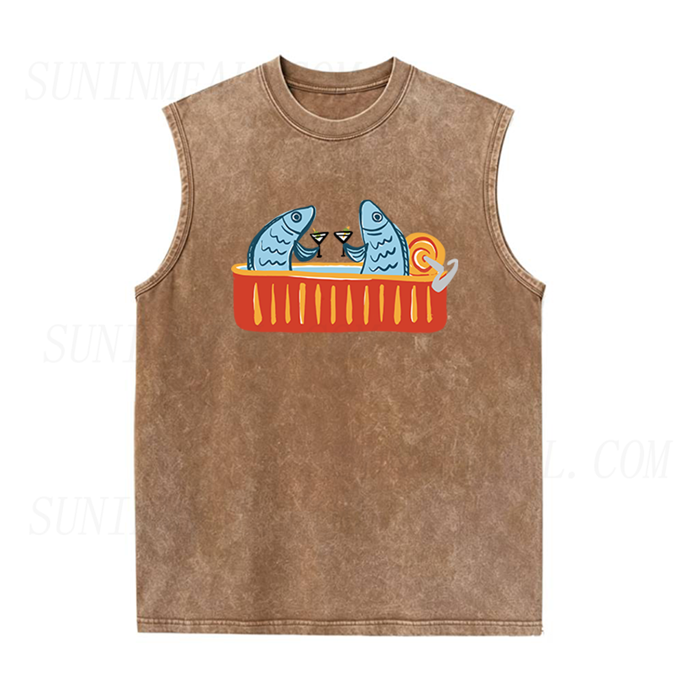 Martini Sardine Unisex Tank Top