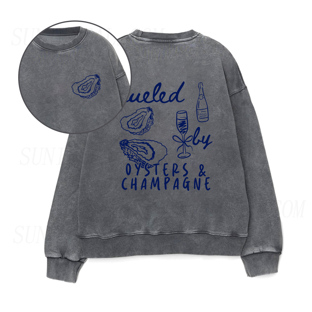 Fueled By Oysters & Champagne Unisex Crewneck Sweatshirt