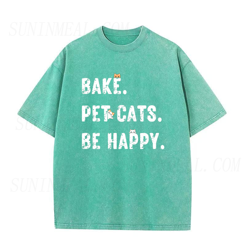 Bake Pet Cats Be Happy Unisex Tee