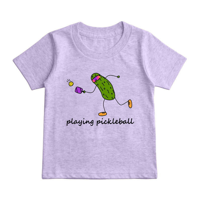 pickle playing pickleball  Kids T-Shirt