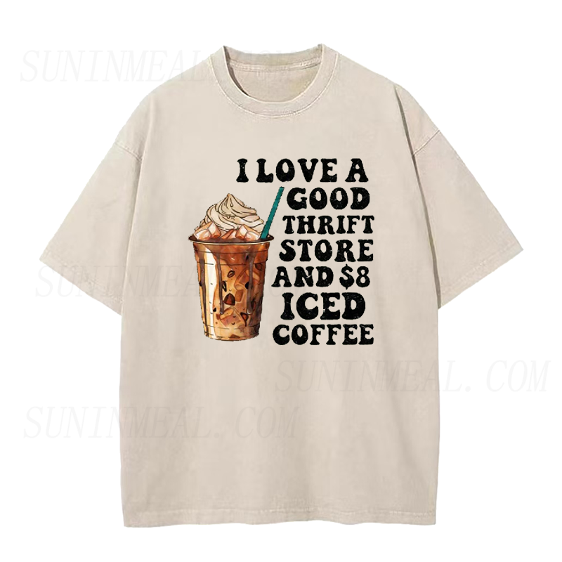 I Love a Good, Thrift Store, Iced Coffee Unisex Tee