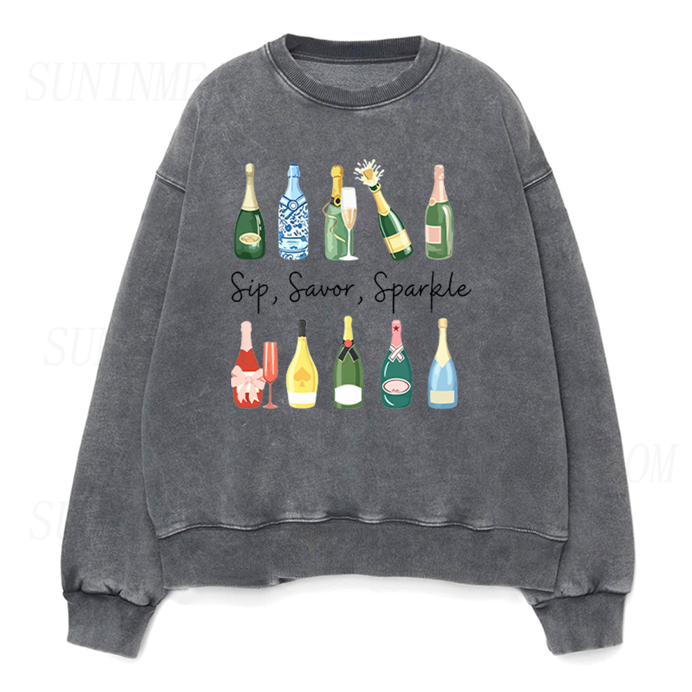 Champagne Bottles Unisex Crewneck Sweatshirt