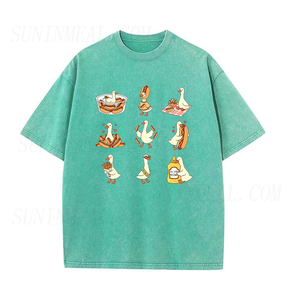 Cute Goose Hot Dog Unisex Tee