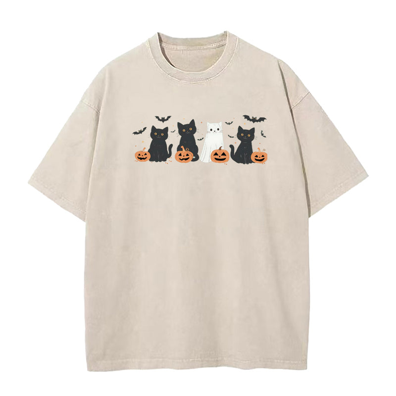 Halloween Ghost Cat Unisex Tee