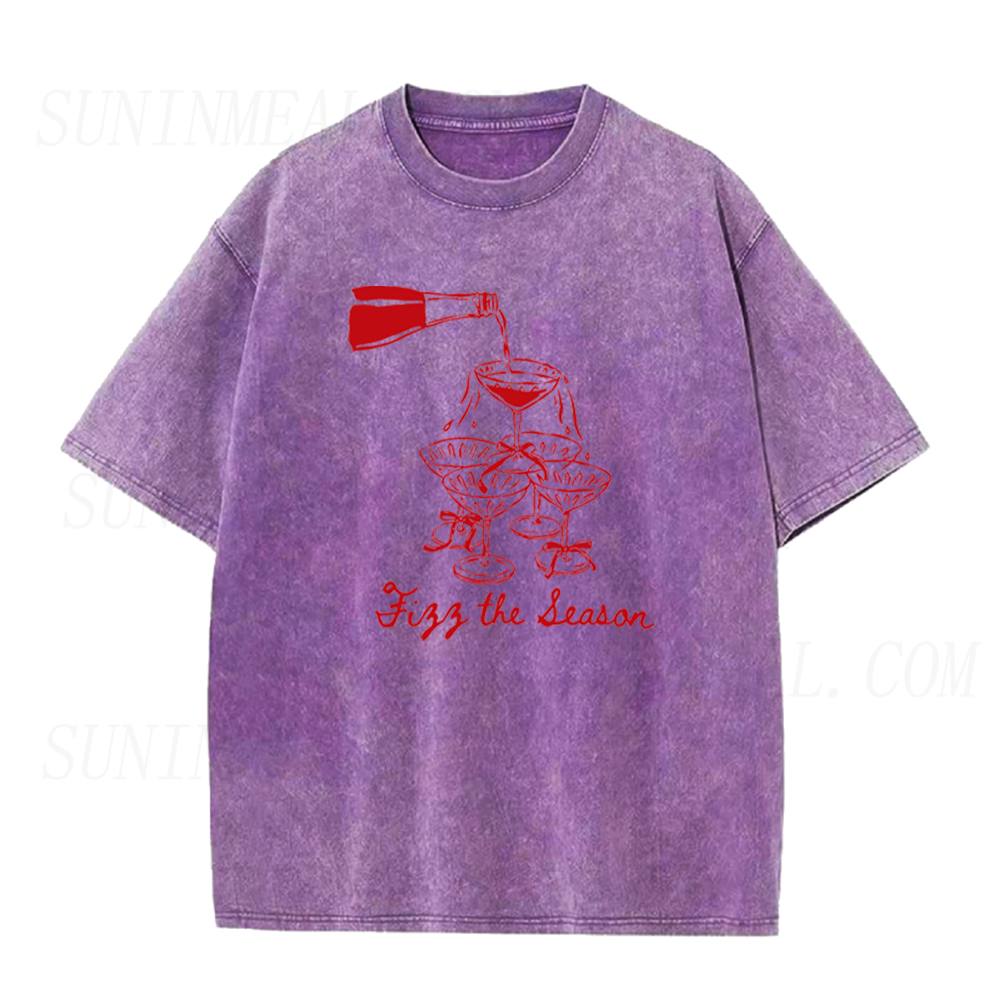 Fizz The Season Christmas Champagne Pour Unisex Tee