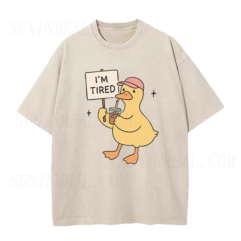 I'm Tired Duck Coffee Unisex Tee