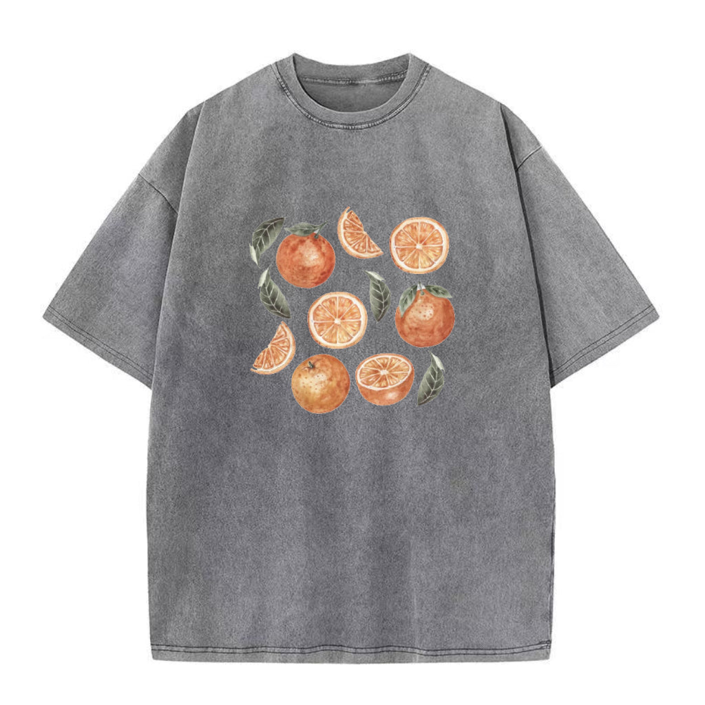 オレンジユニセックスTシャツ