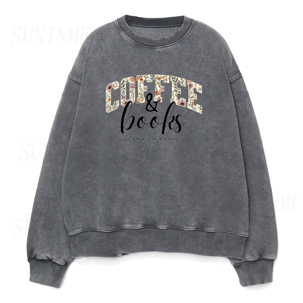 Coffee & Books I Love Them Both Unisex Crewneck Sweatshirt