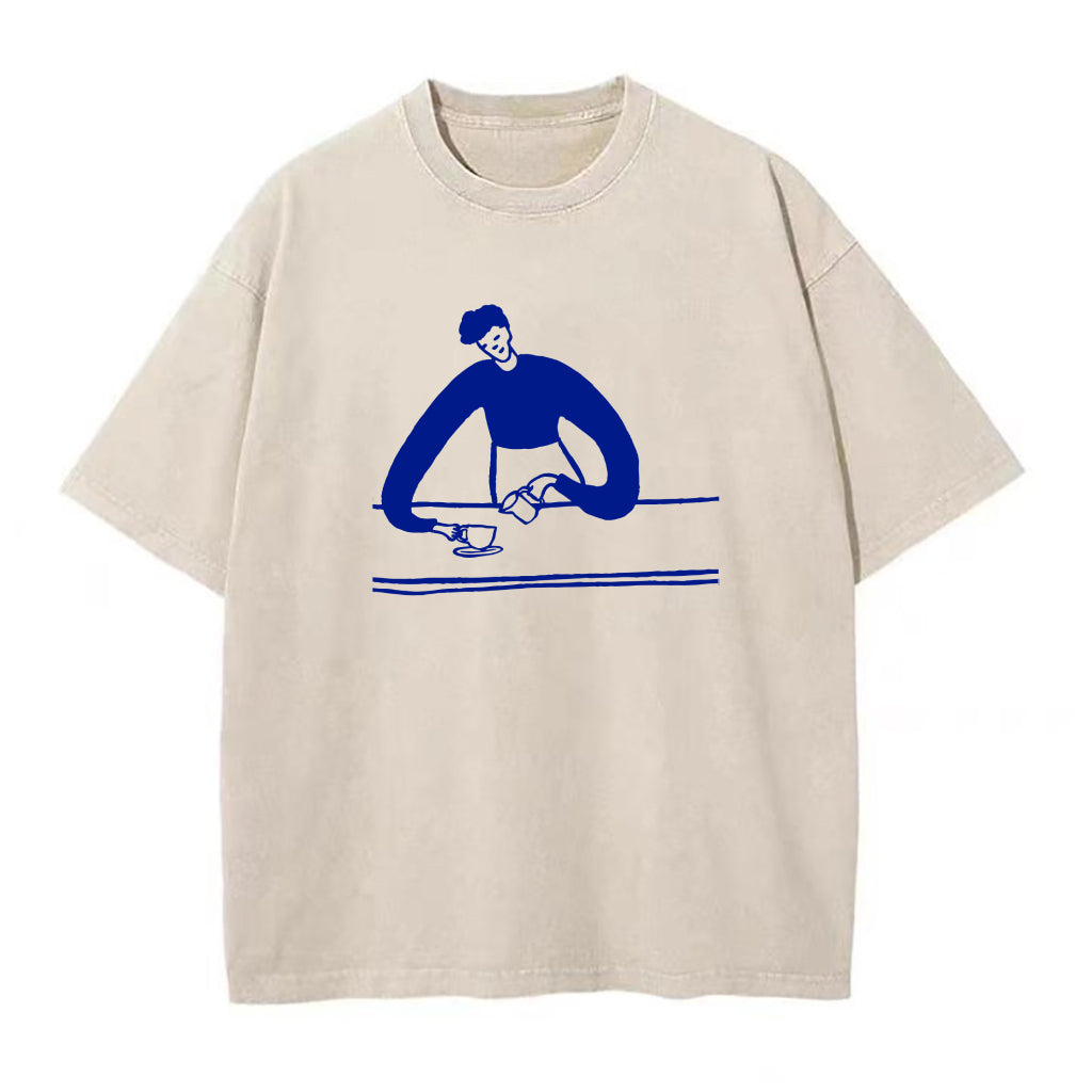 コーヒーを作るユニセックスTシャツ