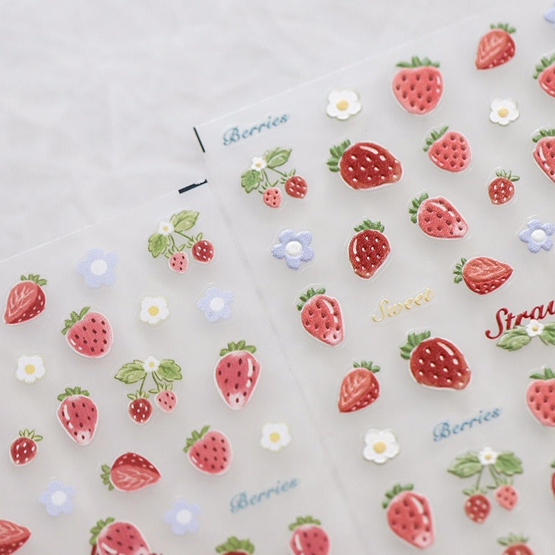 Strawberry 5D Nail Sticker