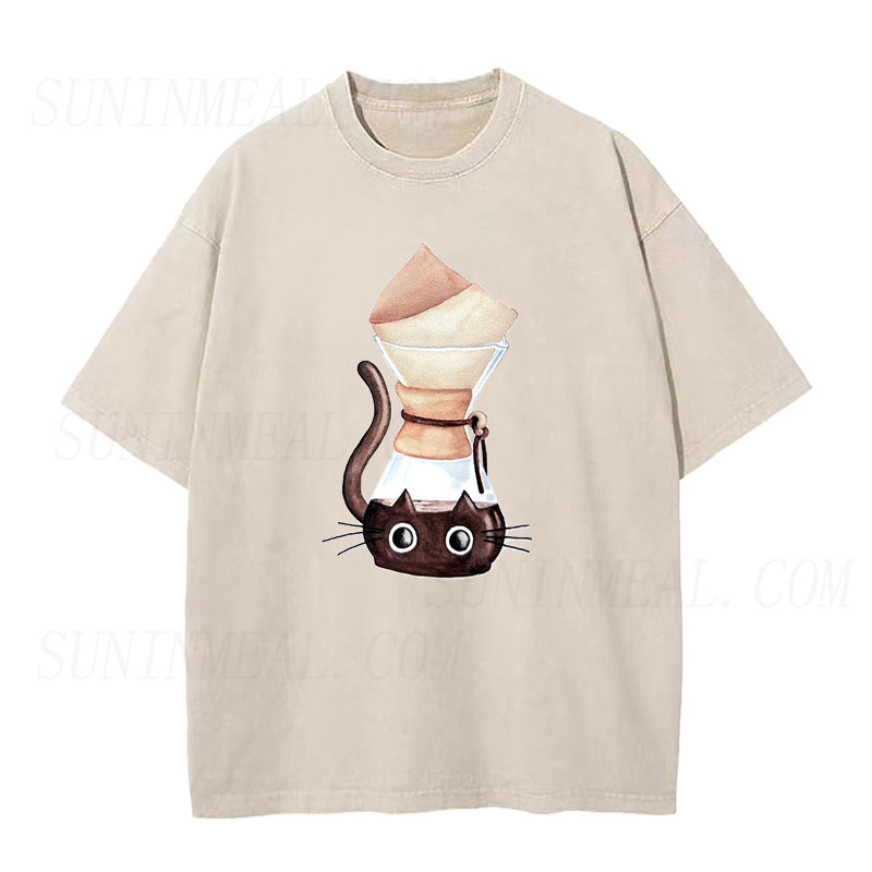 Coffee Cat Unisex Tee