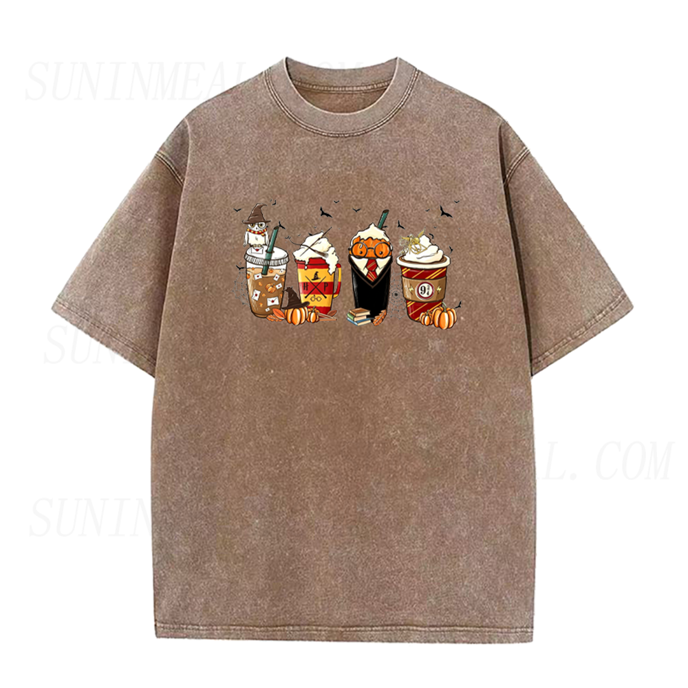 Latte Coffee Halloween Unisex Tee