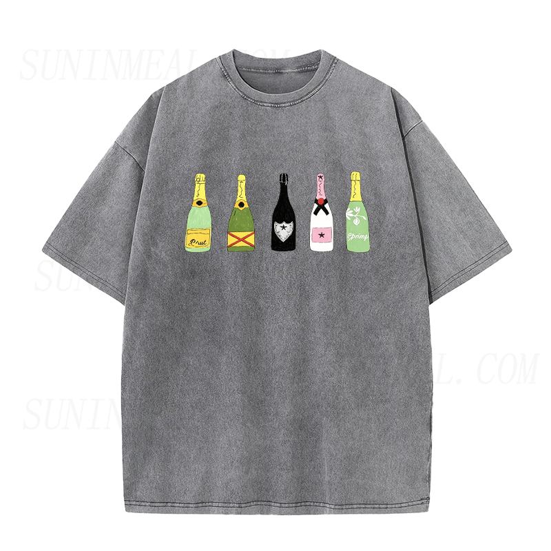 Champagne Bottle Unisex Tee