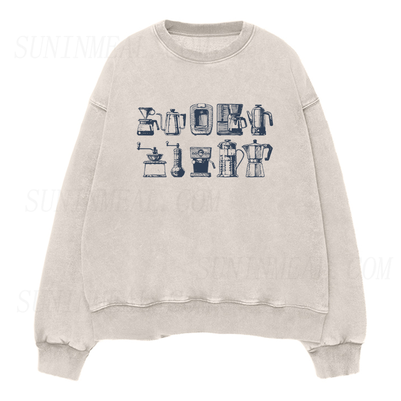 Vintage Coffee Machine Unisex Crewneck Sweatshirt