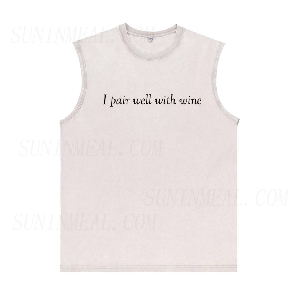 I Pair Well With Wine Unisex Tank Top