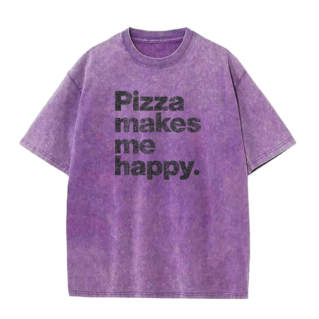 ピザは私を幸せにするユニセックスTシャツ