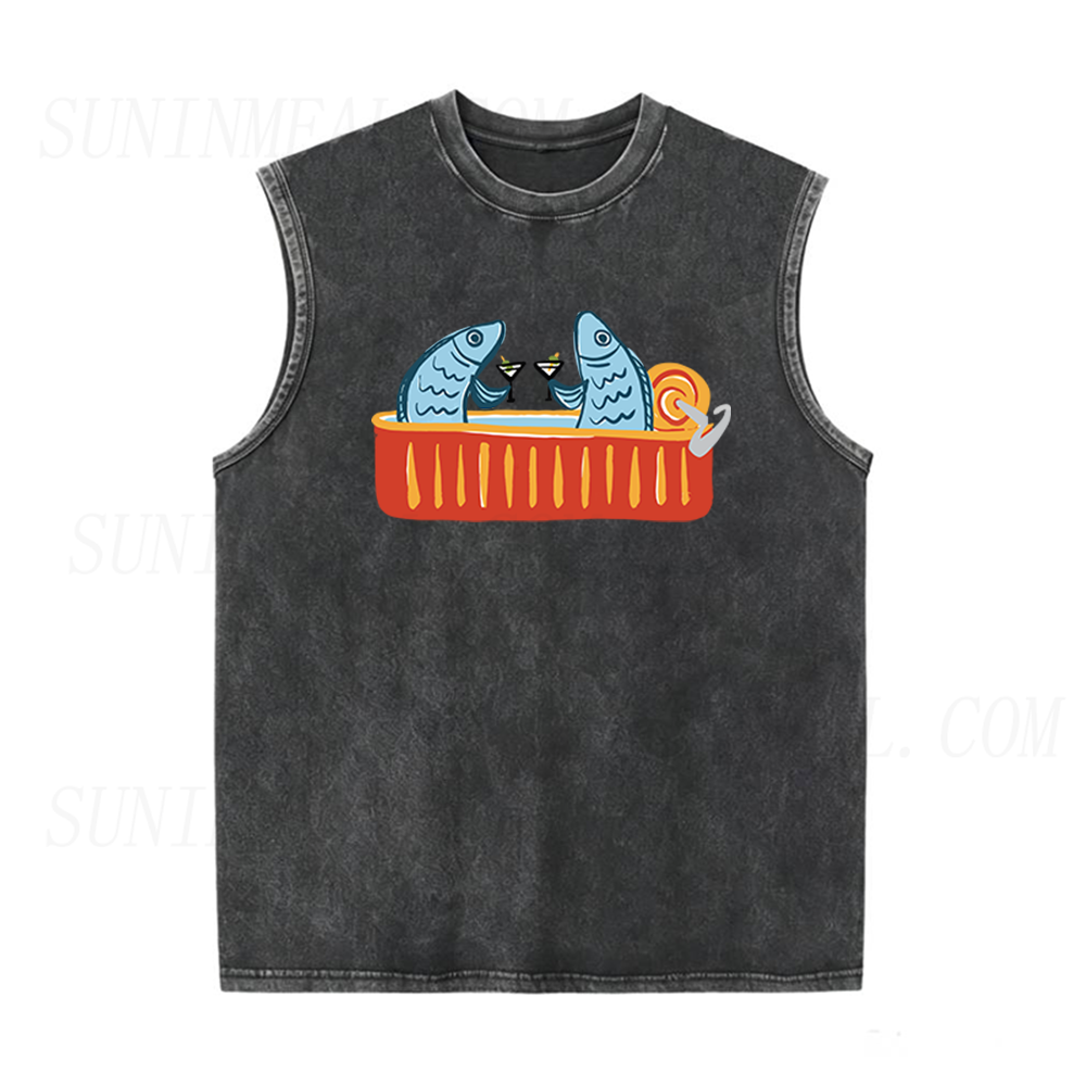 Martini Sardine Unisex Tank Top